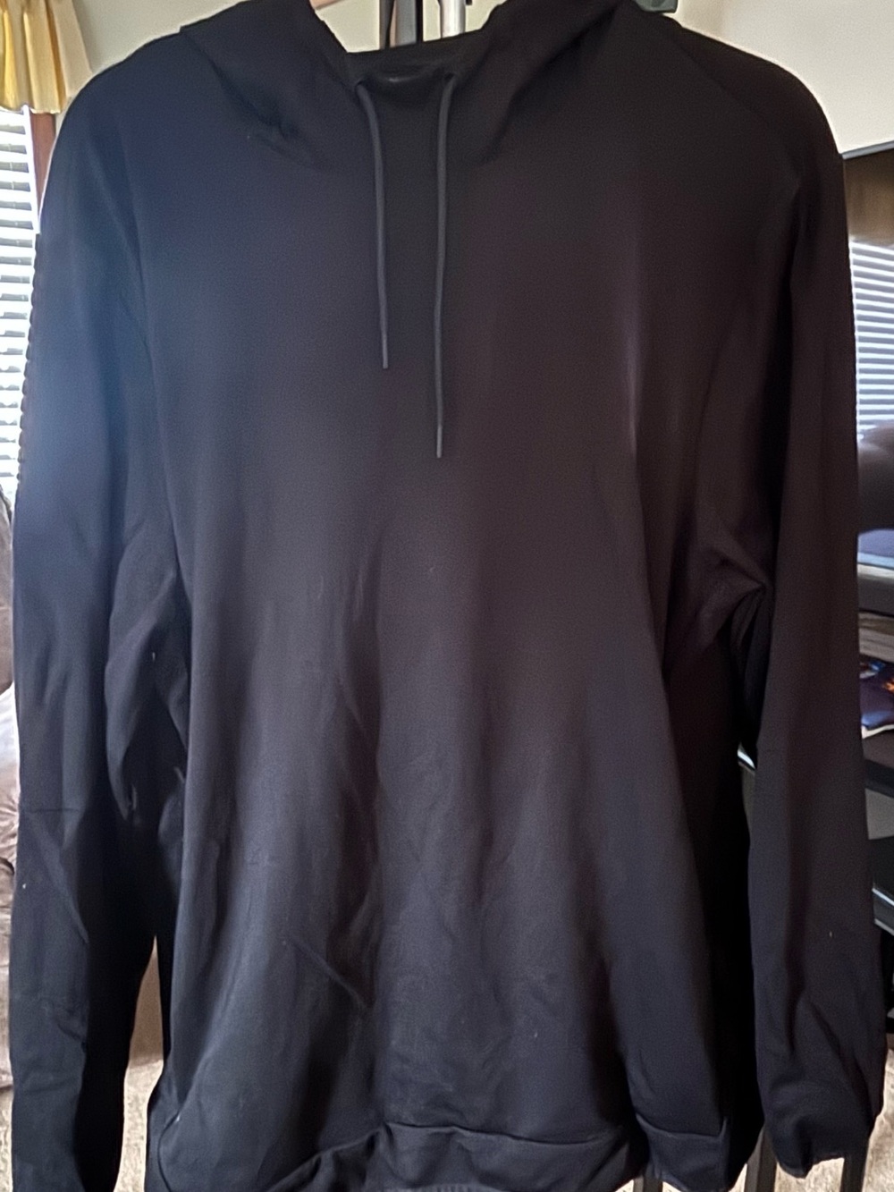 Men's Black Pullover Hoodie - Minimal Everyday Hooded Sweatshirt
